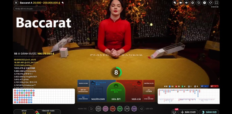 Live Casino UK88 2 Baccarat
