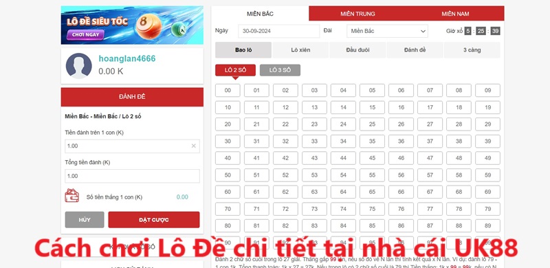 Lô Đề UK88 3 Cách chơi Lô Đề chi tiết tại nhà cái UK88