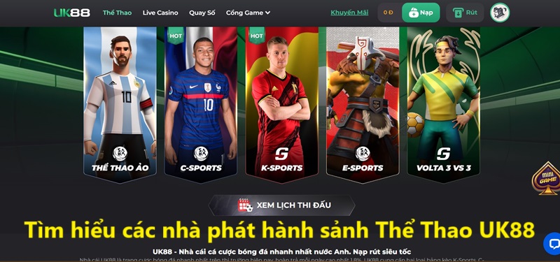 Thể Thao UK88 3 Tìm hiểu các nhà phát hành sảnh Thể Thao UK88